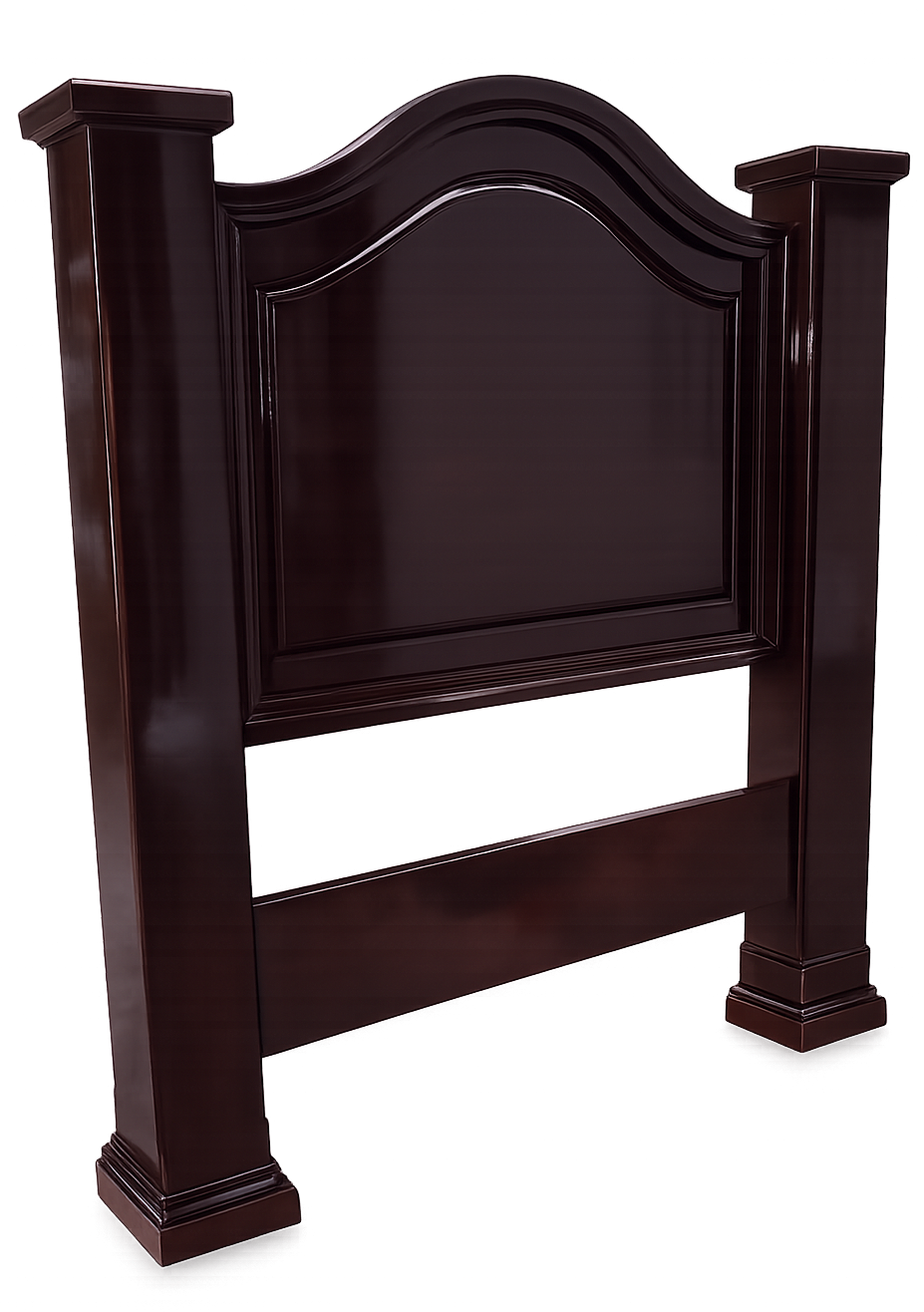 Classic Arched Mahogany Wooden Headboard
