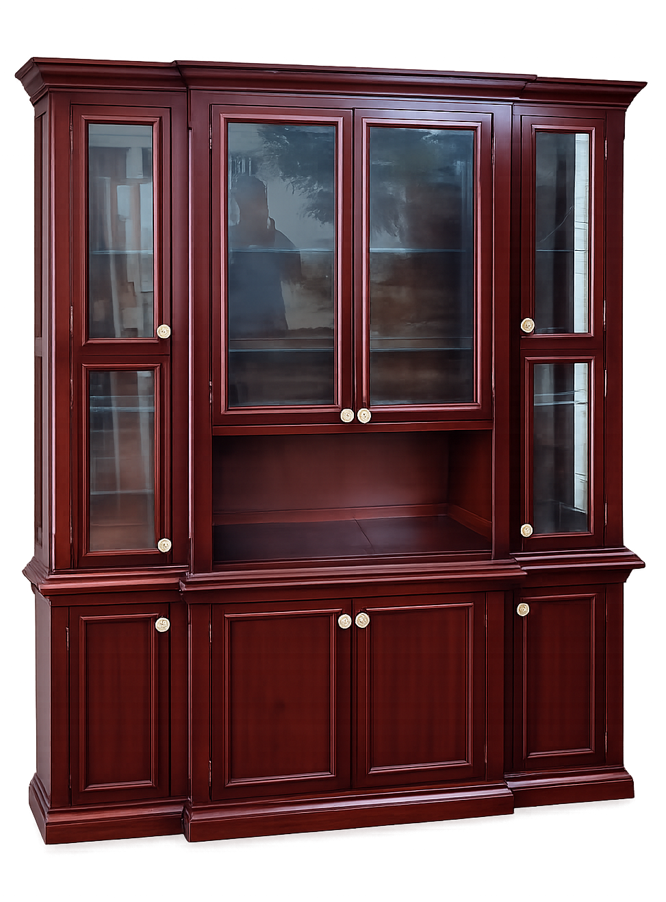 Mahogany Glass Display & Storage Cabinet
